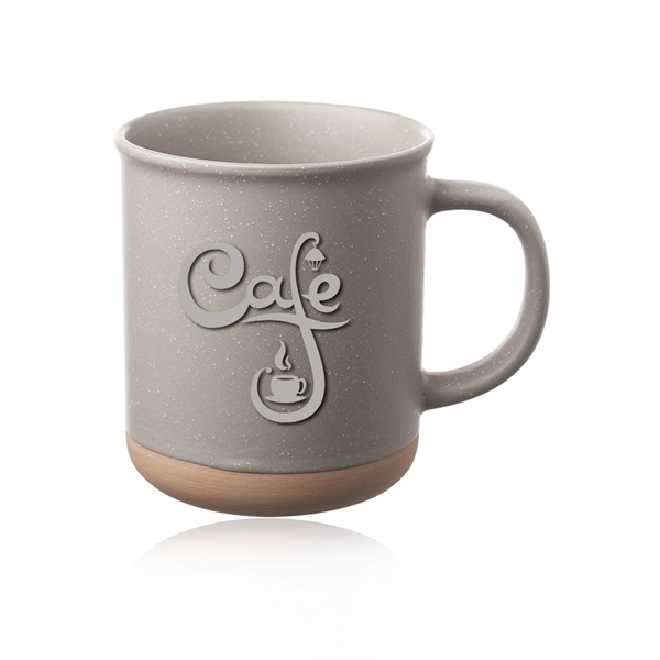 13.5 oz. ceramic coffee mug with matte exterior, speckle accents and... from ASI 39552 BEL Promo