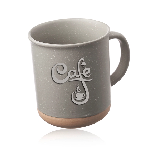 13.5 oz. ceramic coffee mug with matte exterior, speckle accents and... from ASI 39552 BEL Promo