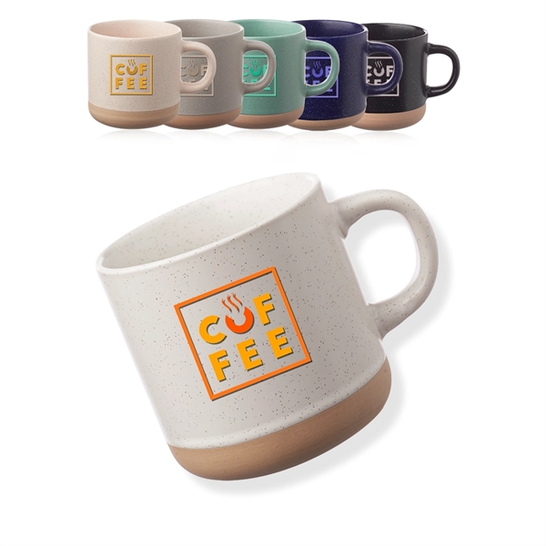11 oz. ceramic coffee mug with matter exterior, speckle accents and... from ASI 39552 BEL Promo