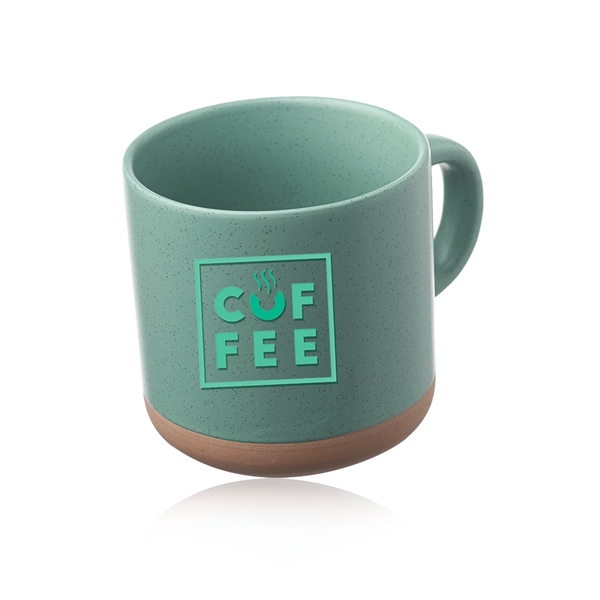 11 oz. ceramic coffee mug with matter exterior, speckle accents and... from ASI 39552 BEL Promo