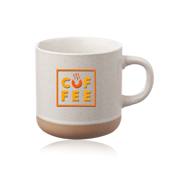 11 oz. ceramic coffee mug with matter exterior, speckle accents and... from ASI 39552 BEL Promo