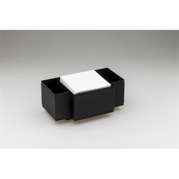 9.5" x 5.5" x 5.5" black stainless steel caddy with three... from ASI 62677 iline PROMO (The Innovative Line) / iline PROMO (The Innovative Line)