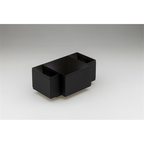 9.5" x 5.5" x 5.5" black stainless steel caddy with three... from ASI 62677 iline PROMO (The Innovative Line) / iline PROMO (The Innovative Line)