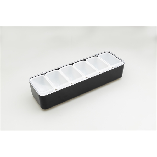 18" x 5.6" x 4.5" black plastic condiment caddy tray with... from ASI 62677 iline PROMO (The Innovative Line) / iline PROMO (The Innovative Line)