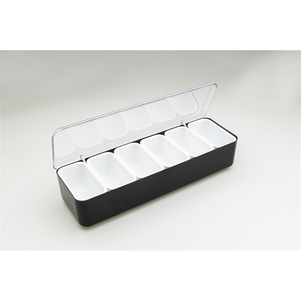 18" x 5.6" x 4.5" black plastic condiment caddy tray with... from ASI 62677 iline PROMO (The Innovative Line) / iline PROMO (The Innovative Line)