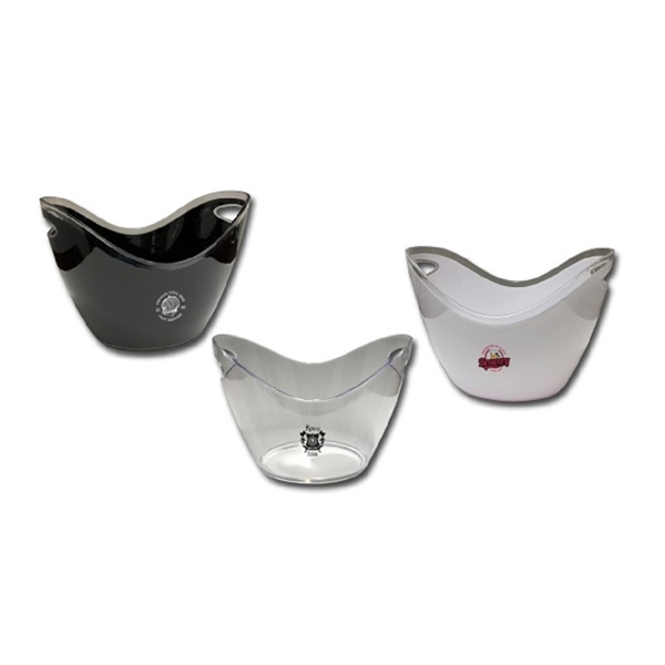 Four liter ice bucket made of clear acrylic.... from ASI 62677 iline PROMO (The Innovative Line)