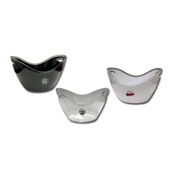 Four liter ice bucket made of black acrylic.... from ASI 62677 iline PROMO (The Innovative Line)