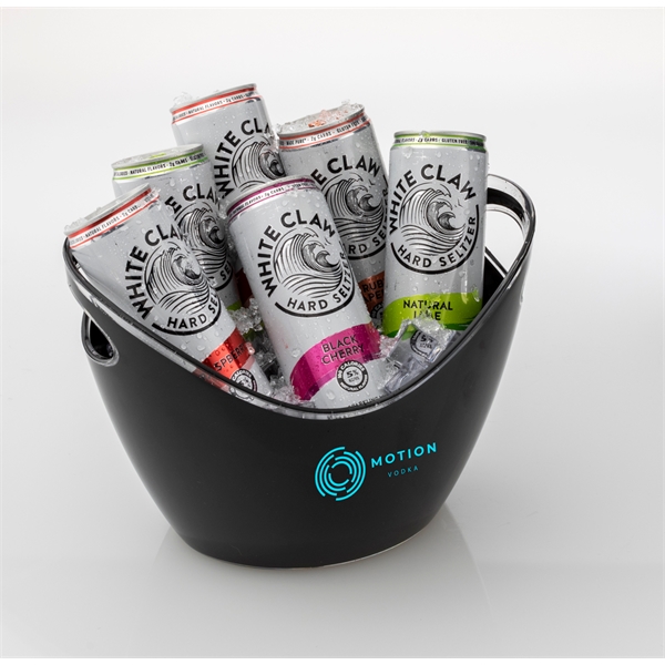 Four liter ice bucket made of black acrylic.... from ASI 62677 iline PROMO (The Innovative Line)