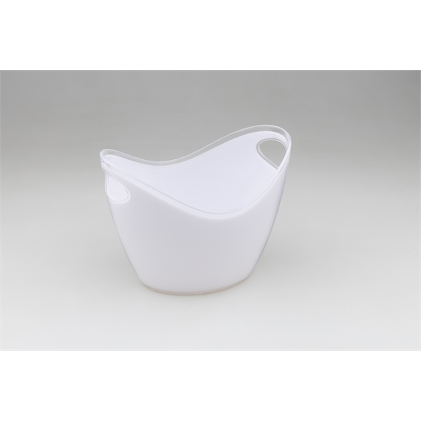 Four liter ice bucket made of white acrylic.... from ASI 62677 iline PROMO (The Innovative Line)