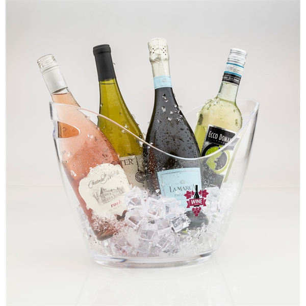 Eight liter ice bucket made of clear acrylic.... from ASI 62677 iline PROMO (The Innovative Line)