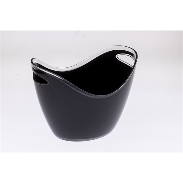 Eight liter ice bucket made of black acrylic.... from ASI 62677 iline PROMO (The Innovative Line)
