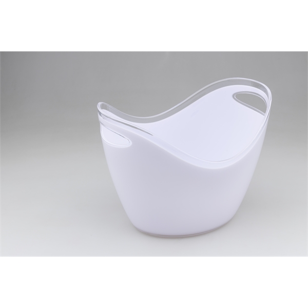 Eight liter ice bucket made of white acrylic.... from ASI 62677 iline PROMO (The Innovative Line)