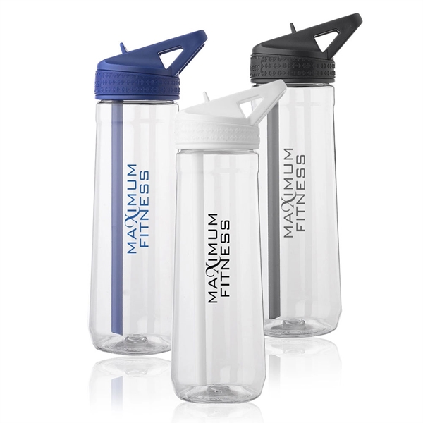 30 oz. single wall plastic water bottle with sip straw, wide... from ASI 39552 BEL Promo