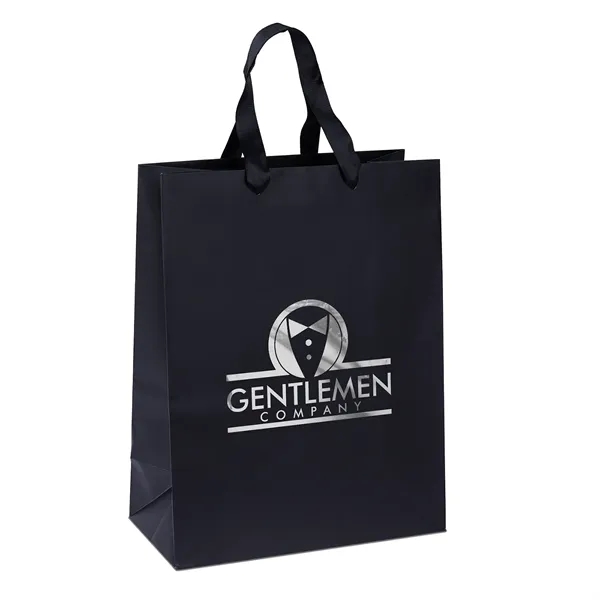 Matte Eurotote made with matte-laminated paper and ribbon handles measure 3/4"W... from ASI 37940 Bag Makers Inc