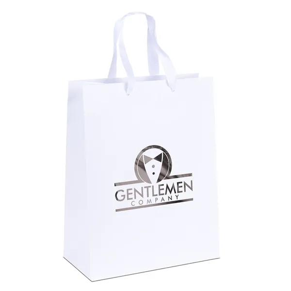 Matte Eurotote made with matte-laminated paper and ribbon handles measure 3/4"W... from ASI 37940 Bag Makers Inc