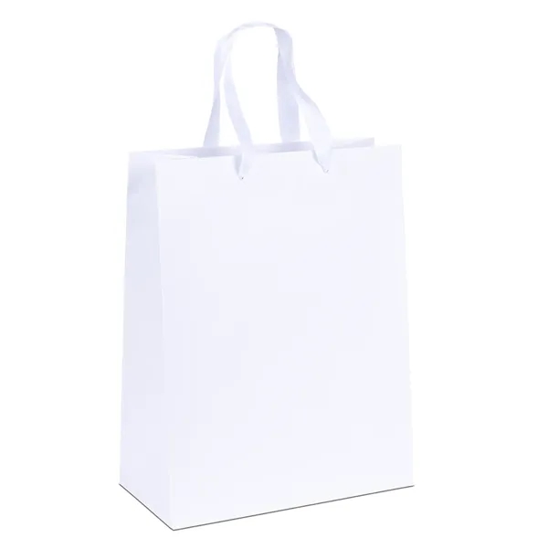 Matte Eurotote made with matte-laminated paper and ribbon handles measure 3/4"W... from ASI 37940 Bag Makers Inc