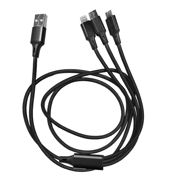 USB to 3 separated cables with Micro USB tip, Lightning tip... from ASI 90154 Sunjoy Group Inc