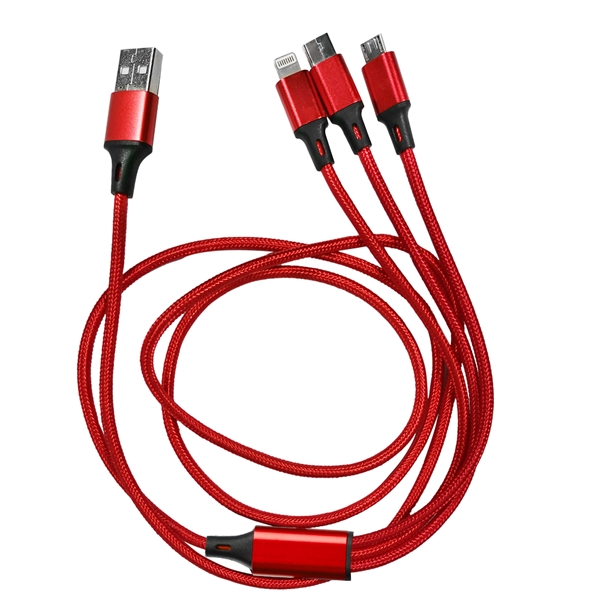 USB to 3 separated cables with Micro USB tip, Lightning tip... from ASI 90154 Sunjoy Group Inc