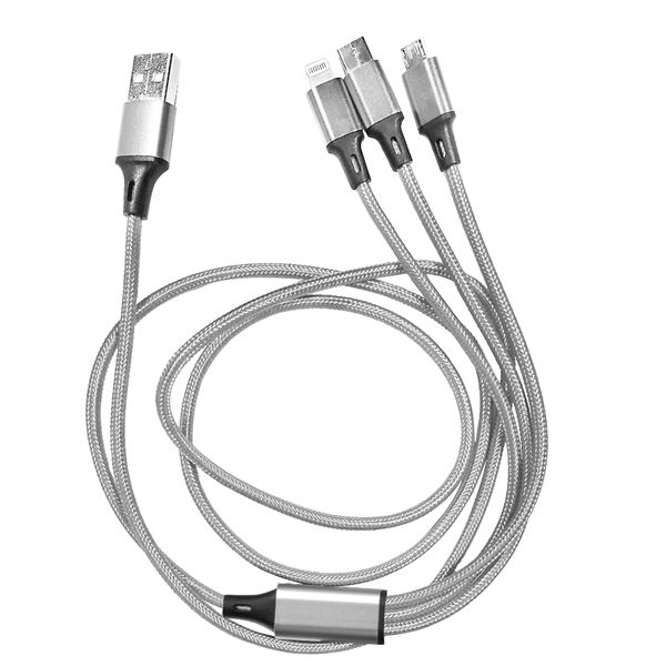 USB to 3 separated cables with Micro USB tip, Lightning tip... from ASI 90154 Sunjoy Group Inc