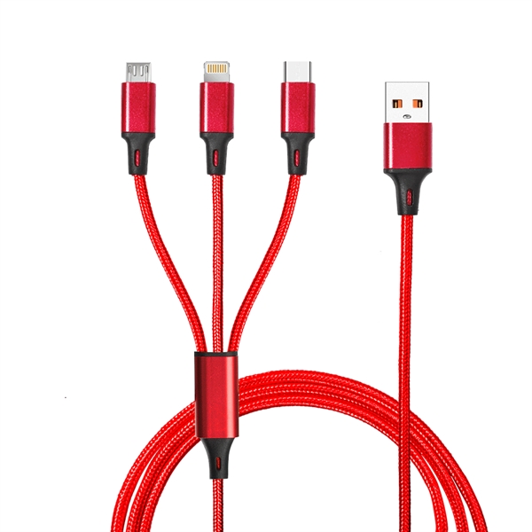 USB to 3 separated cables with Micro USB tip, Lightning tip... from ASI 90154 Sunjoy Group Inc