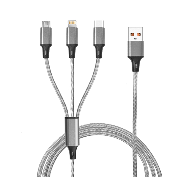 USB to 3 separated cables with Micro USB tip, Lightning tip... from ASI 90154 Sunjoy Group Inc