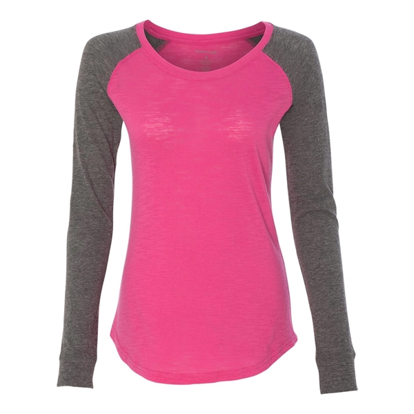 Women's T-shirt made of cotton/polyester slub jersey with contrast elbow patches... from ASI 84358 S&S Activewear