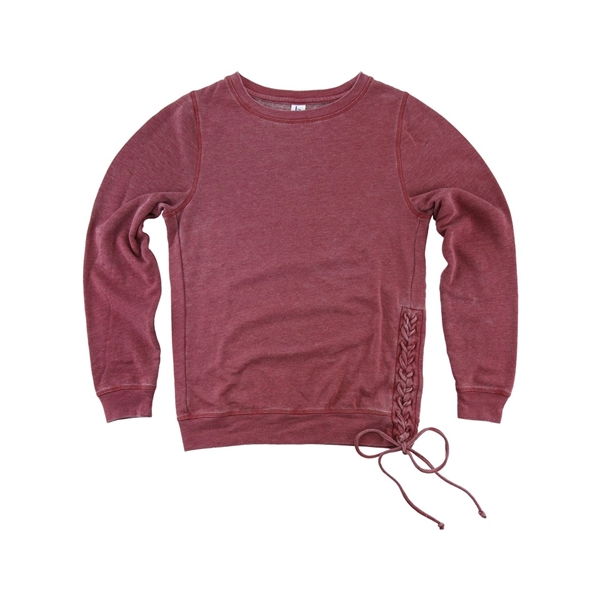 Enzyme Washed Women's Rally Lace-up Crewneck... from ASI 84358 S&S Activewear