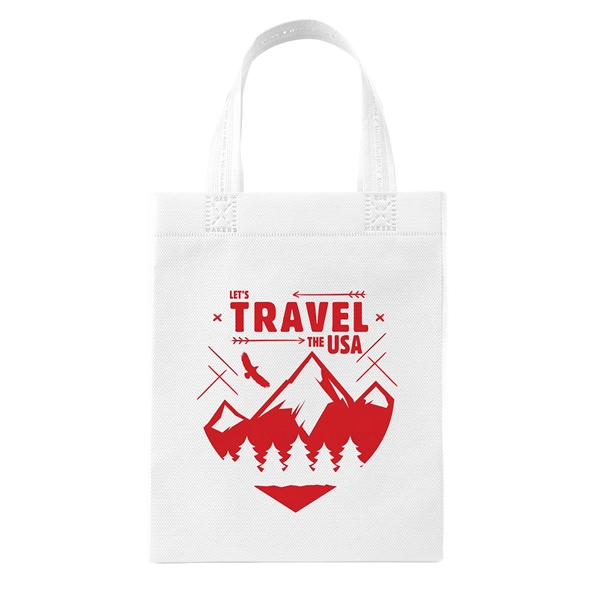 USA Made Non-Woven Tote Bag with 1"W x 12"long handles.... from ASI 37940 Bag Makers Inc