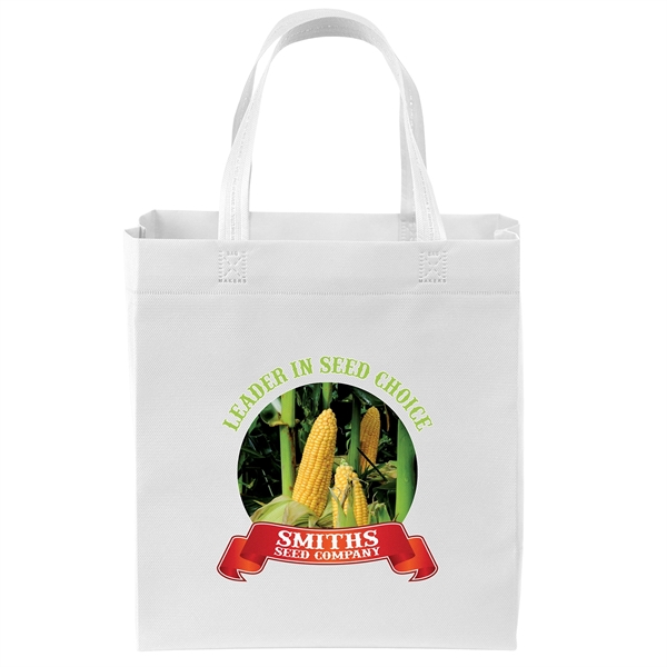 USA Made Non-Woven Tote Bag with 1"W x 17" long handles.... from ASI 37940 Bag Makers Inc