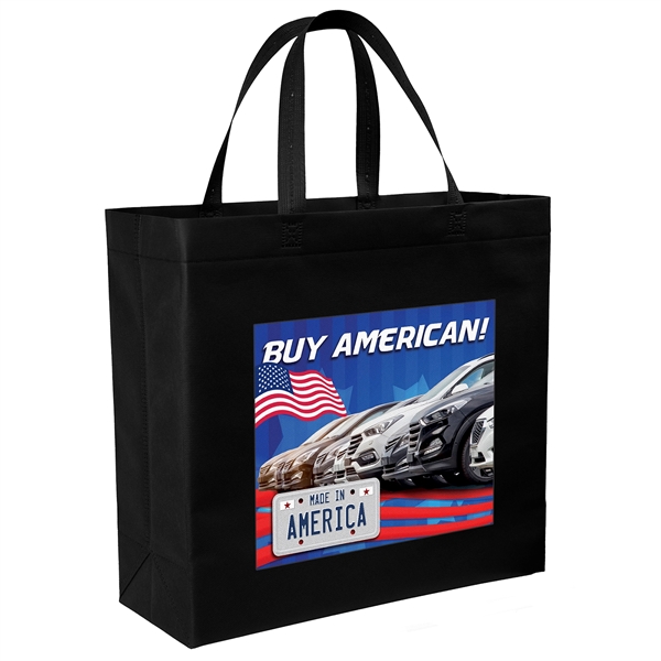 USA Made Non-Woven Tote Bag with 1 1/4"W x 19" long... from ASI 37940 Bag Makers Inc