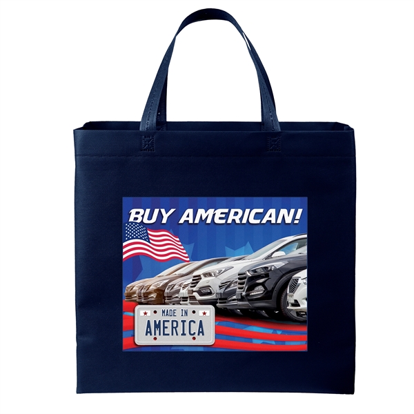 USA Made Non-Woven Tote Bag with 1 1/4"W x 19" long... from ASI 37940 Bag Makers Inc