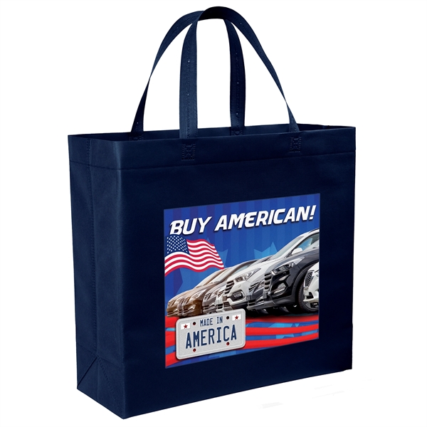 USA Made Non-Woven Tote Bag with 1 1/4"W x 19" long... from ASI 37940 Bag Makers Inc