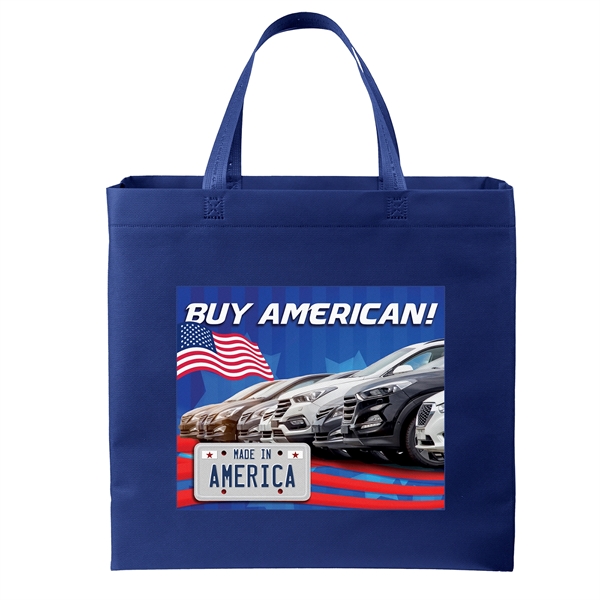 USA Made Non-Woven Tote Bag with 1 1/4"W x 19" long... from ASI 37940 Bag Makers Inc