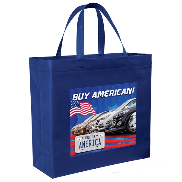 USA Made Non-Woven Tote Bag with 1 1/4"W x 19" long... from ASI 37940 Bag Makers Inc