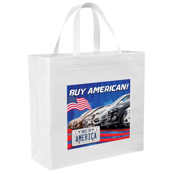 USA Made Non-Woven Tote Bag with 1 1/4"W x 19" long... from ASI 37940 Bag Makers Inc