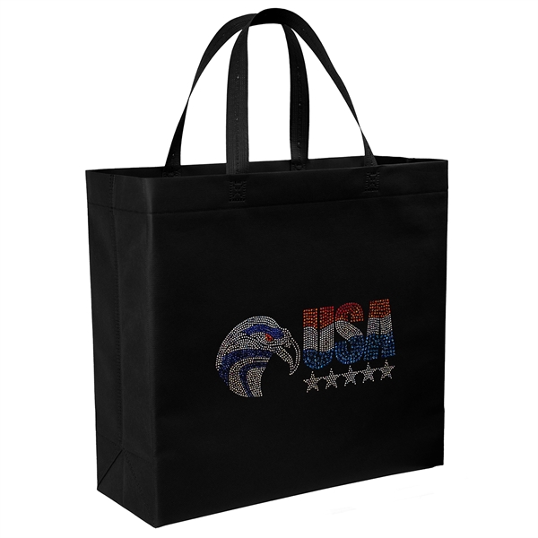 USA Made Non-Woven Tote Bag with 1 1/4"W x 19" long... from ASI 37940 Bag Makers Inc