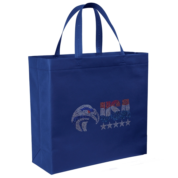 USA Made Non-Woven Tote Bag with 1 1/4"W x 19" long... from ASI 37940 Bag Makers Inc