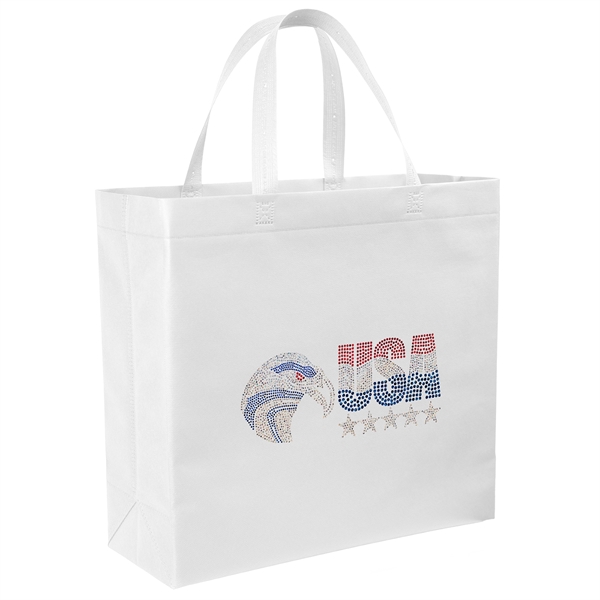 USA Made Non-Woven Tote Bag with 1 1/4"W x 19" long... from ASI 37940 Bag Makers Inc