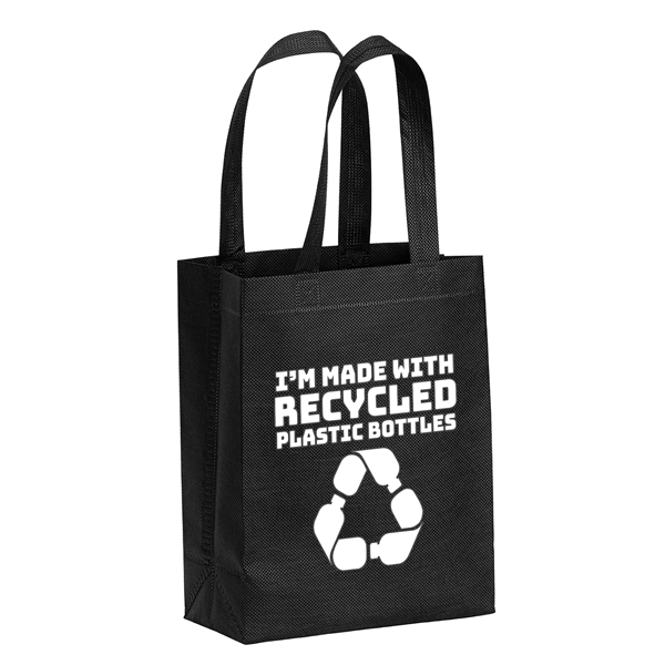 Eco-friendly, recyclable R-PET Non-Woven Tote with 1" W x 14" long... from ASI 37940 Bag Makers Inc