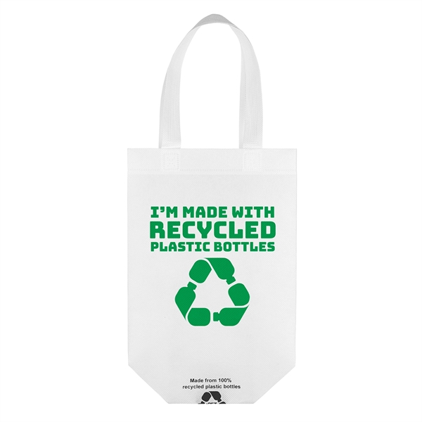 Eco-friendly, recyclable R-PET Non-Woven Tote with 1" W x 14" long... from ASI 37940 Bag Makers Inc