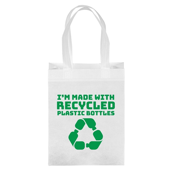 Eco-friendly, recyclable R-PET Non-Woven Tote with 1" W x 14" long... from ASI 37940 Bag Makers Inc