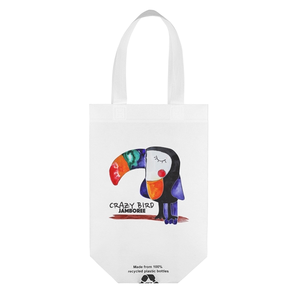 Eco-friendly, recyclable R-PET Non-Woven Tote with 1" W x 14" long... from ASI 37940 Bag Makers Inc