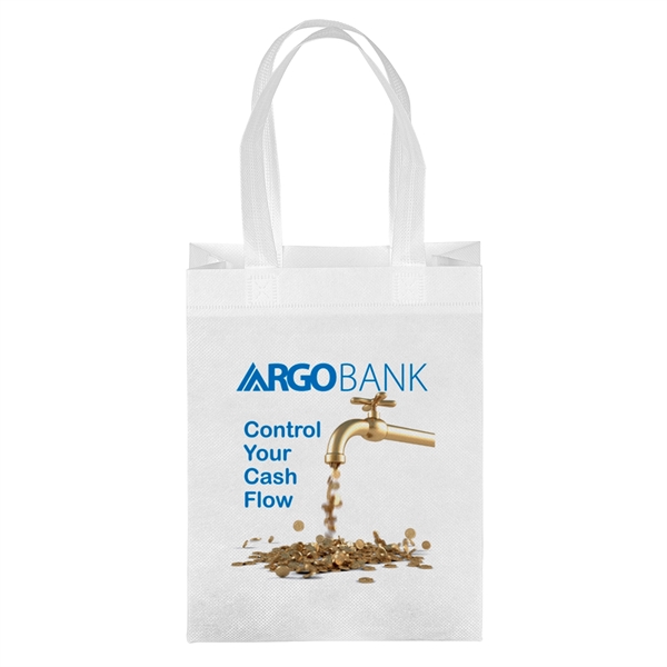 Eco-friendly, recyclable R-PET Non-Woven Tote with 1" W x 14" long... from ASI 37940 Bag Makers Inc