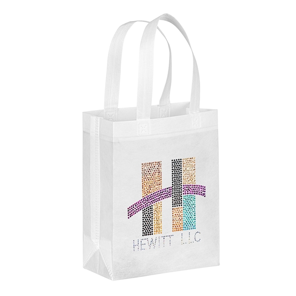 Eco-friendly, recyclable R-PET Non-Woven Tote with 1" W x 14" long... from ASI 37940 Bag Makers Inc