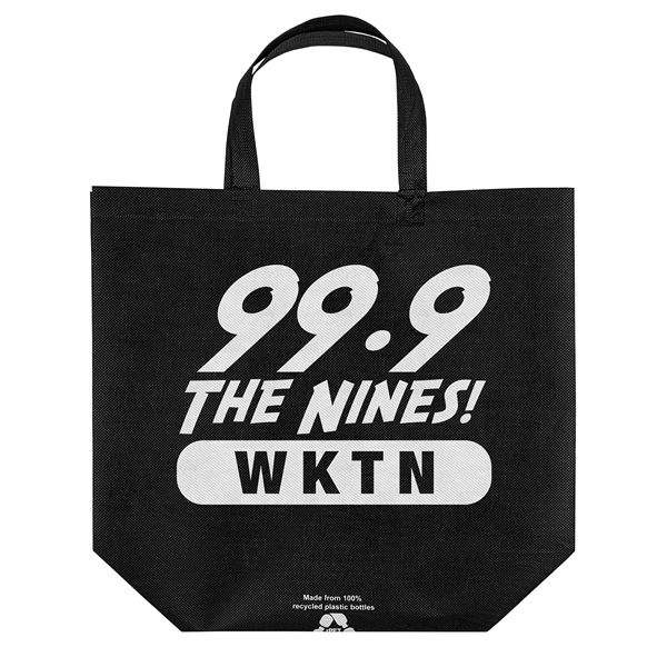 Eco-friendly, R-PET Non-Woven Tote with 1" W x 14" long handles.... from ASI 37940 Bag Makers Inc