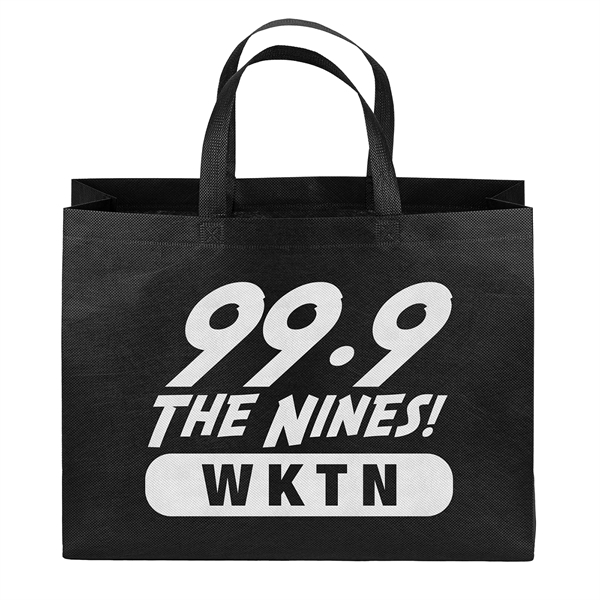 Eco-friendly, R-PET Non-Woven Tote with 1" W x 14" long handles.... from ASI 37940 Bag Makers Inc