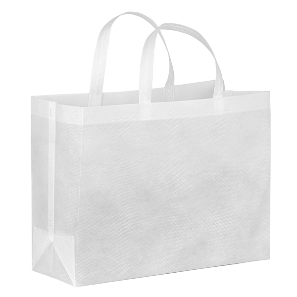 Eco-friendly, R-PET Non-Woven Tote with 1" W x 14" long handles.... from ASI 37940 Bag Makers Inc