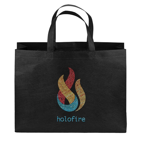 Eco-friendly, recyclable R-PET Non-Woven Tote with 1" W x 14" long... from ASI 37940 Bag Makers Inc