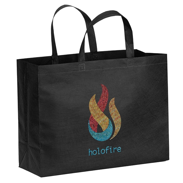 Eco-friendly, recyclable R-PET Non-Woven Tote with 1" W x 14" long... from ASI 37940 Bag Makers Inc