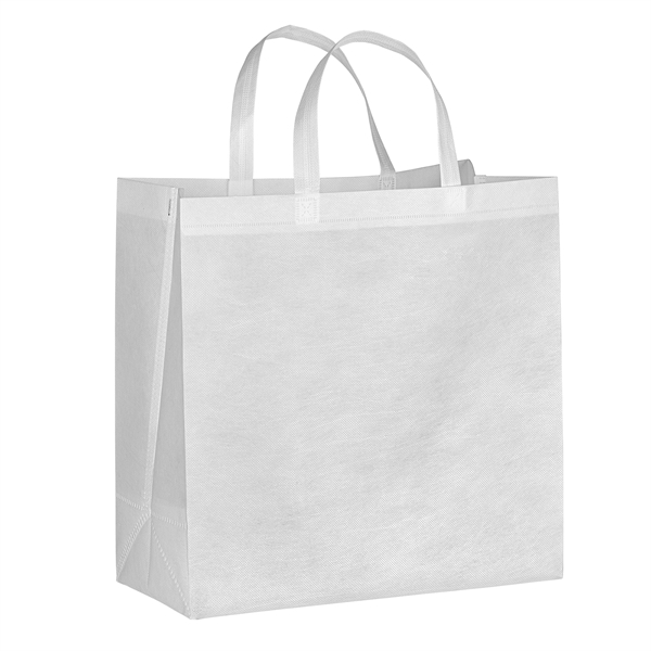 Eco-friendly, recyclable R-PET Non-Woven Tote with 1" W x 14" long... from ASI 37940 Bag Makers Inc